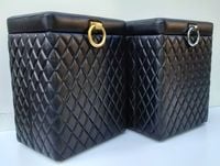 Kufer Kosz na pranie Bieliźniak Pikowany Glamour Czarny