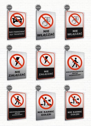 Tabliczka znak informacyjny 40x30 Srebrna ZAKAZ KOTWICZENIA Aluminiowa na Arena.pl