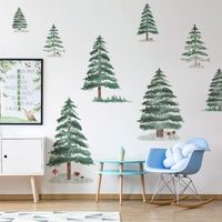 Naklejki Choinki / Świerki 8szt. DK315