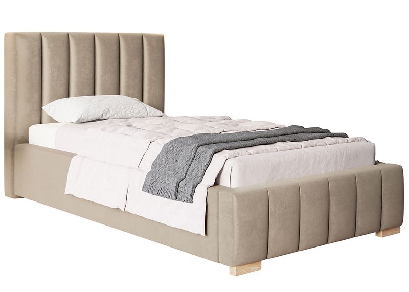 Łóżko tapicerowane LUX 1 90x200 ze Stelażem i pojemnikiem zdjęcie 1