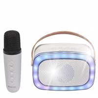 ZESTAW karaoke MIKROFON i Głośnik Bluetooth z oświetleniem LED