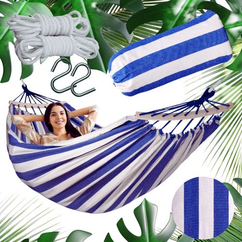 HAMAK OGRODOWY DWUOSOBOWY XXL 2 Osobowy Turystyczny Z DRĄŻKIEM DUŻY 250x150 na Arena.pl