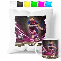 ZESTAW: KUBEK + POSZEWKA - LIONEL MESSI - PREZENT WIELE WZORÓW + IMIĘ