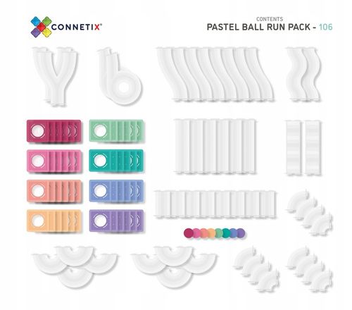 Klocki magnetyczne konstrukcyjne Kulodrom Connetix Pastel 106 elementów na Arena.pl