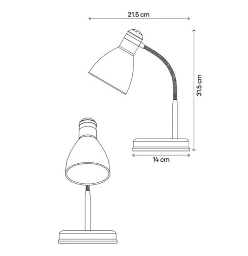 LED LAMPA BIURKOWA SIMON E27 31CM BIAŁA REGULOWANA na Arena.pl