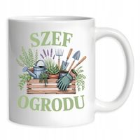 Kubek Prezent Dla Ogrodnika Ogrodniczki SZEF OGRODU Miłośnik Ogrodnictwa