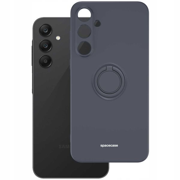 Spacecase Silicone Ring Galaxy A55 5G Black zdjęcie 3