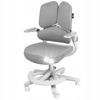 Krzesło Ergonomiczne dla dziecka do Biurka z REGULACJĄ Spacetronik szare