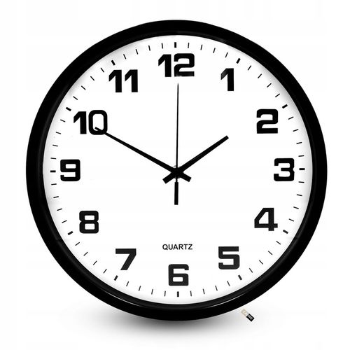 ZEGAR ŚCIENNY czarny 30 cm do salonu kuchni klasyczny na Arena.pl