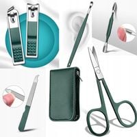 Zestaw Manicure 6w1 TSG-413 do Manicure Pedicure Nożyczki Radełko Podróżny