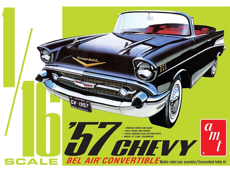 Model Plastikowy - Samochód 1:16 1957 Chevy Bel Air Convertible zdjęcie 1