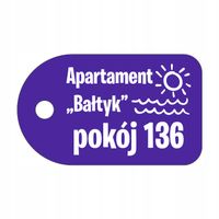 GRAWER Brelok bryloczek zawieszka do kluczy numer pokoju z LOGO 20 szt