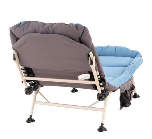 Leżak kempingowy z poduszką, niebiesko-szary na Arena.pl