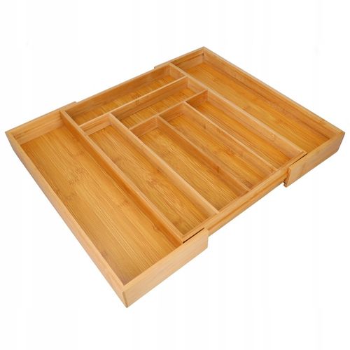 WKŁAD DO SZUFLADY na sztućce bambusowy rozsuwany regulowany organizer 52x43 na Arena.pl