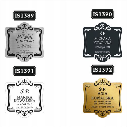Tabliczka z GRAWEREM Tablica nagrobna nagrobkowa pamiątkowa 20 cm na Arena.pl