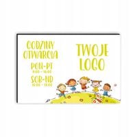 Tabliczka dibond 20x15 cm godziny otwarcia twoja nazwa nadruk uv