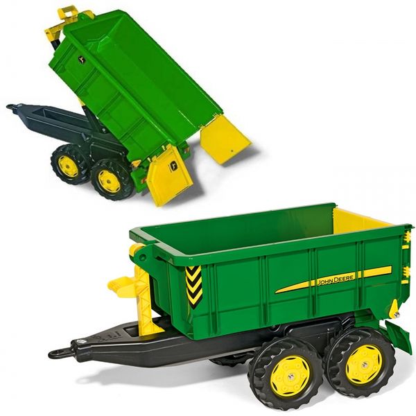 Rolly Toys duża Dwuosiowa Przyczepa John Deere Wywrotka zdjęcie 4