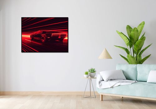 Plakat 100x75cm Prędkość w Czerwonym Neonie na Arena.pl