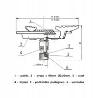 Kuchenka gazowa turystyczna duża Bradas Gucio 1 palnik 220 mm propan butan