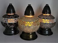 Znicz karafka witraż premium waza mała kulka dekor zdobiona