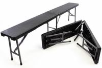 Zestaw dwóch ławek ogrodowych rattanu design 180 x 25 x 43cm