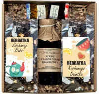 ZESTAW PREZENTOWY NA DZIEŃ BABCI I DZIADKA HERBATA MIÓD KONFITURA SYROP BOX