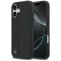 etui mercedes leather laurel leaves magsafe na iphone 17 - czarne