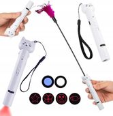 Zabawka piórko laser wskaźnik laserowy latarka zabawka kota 4w1