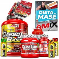 Zestaw Suplementów i odżywek na Przyrost Masy +4KG GAINER KREATNA WITAMINY