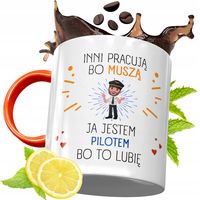 Kubek Pomarańczowy Dla Pilota Prezent Z Nadrukiem Ze Zdjęciem
