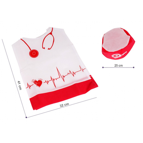 Walizka Zestaw Lekarski Mały Doktor Fartuch Czepek Strzykawka Stetoskop na Arena.pl