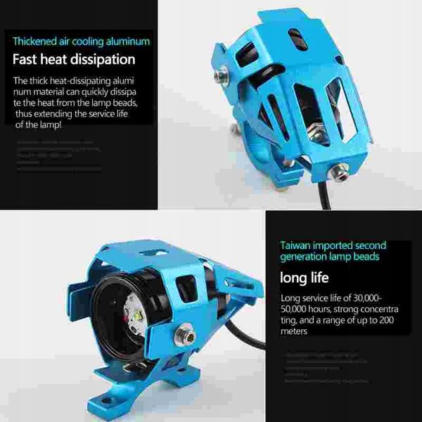 2 X Dalekosiężny Halogen U5 Mini+Włącznik 5W Black zdjęcie 9