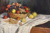 Plakat 30x20cm Apples and Grapes, Monet Vintage do Salonu
