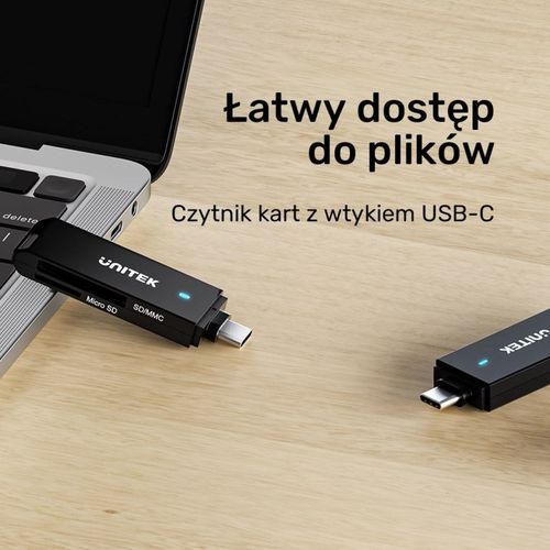 Unitek Czytnik kart SD i microSD USB-C na Arena.pl