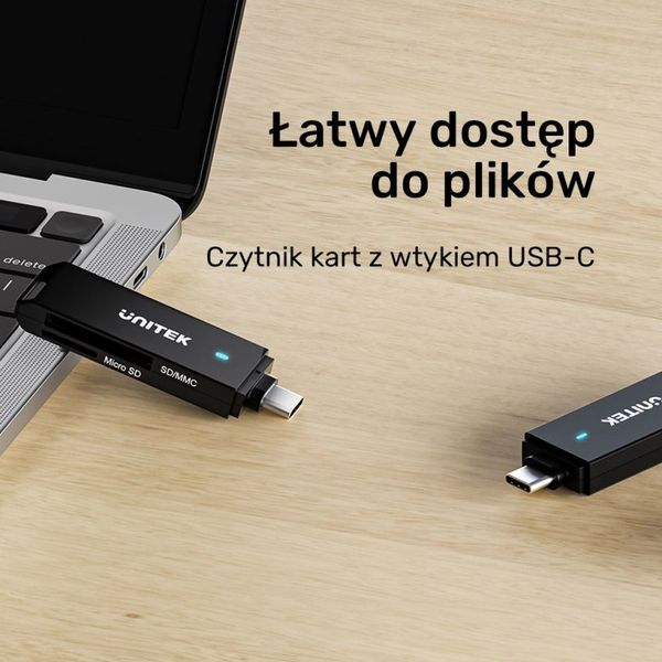 Unitek Czytnik kart SD i microSD USB-C zdjęcie 5