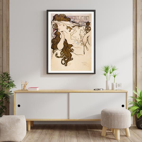 Salon des Cent poster, Alphonse Maria Mucha - plakat 29,7x42 cm zdjęcie 3