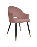 Krzesło Velvet noga czarna/złota MG58