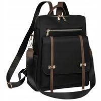 Plecak Torebka Damski CZARNY 2w1 Plecaczek Antykradzieżowy Brelok