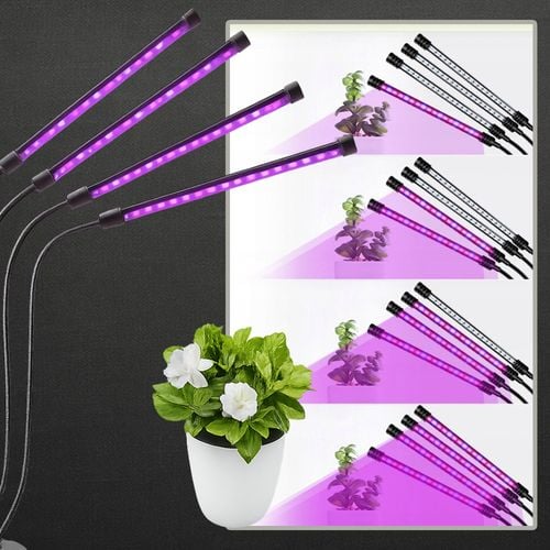 Lampa do uprawy roślin wzrostu 4x panel timer do oświetlenia pilot led 15w na Arena.pl