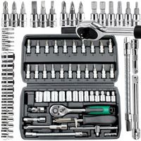 ZESTAW KLUCZY NASADOWYCH GRZECHOTKA 1/4 TORX NASADKI NARZĘDZIOWY 46 EL