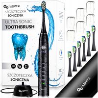 Szczoteczka Soniczna ELEKTRYCZNA do zębów INDUKCJA 6 KOŃCÓWEK ETUI LERTZ