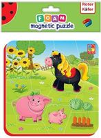 puzzle magnetyczne edukacyjne koń i świnki dla dzieci rk5010-08