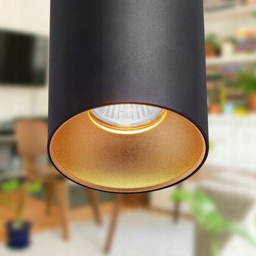 Oprawa Halogenowa sufitowa Natynkowa Tuba LED GU10 spot CZARNY ZŁOTY na Arena.pl