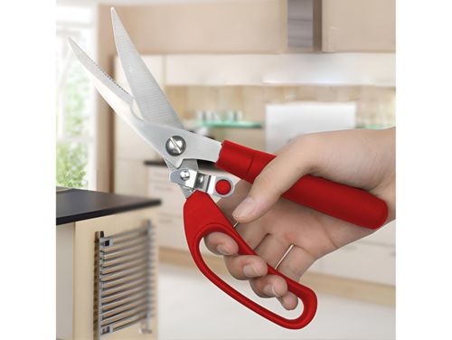 Nożyce nożyczki uniwersalne kuchenne do krojenia dzielenia 24cm czerwony na Arena.pl