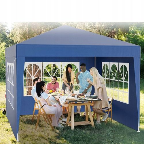 PAWILON OGRODOWY NAMIOT HANDLOWY 3x3 m + 4 ŚCIANY BOCZNE OKNA ZAMEK na Arena.pl