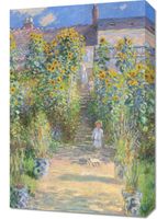 Obraz 40x60cm The Artist's Garden at Vétheuil, Monet Vintage