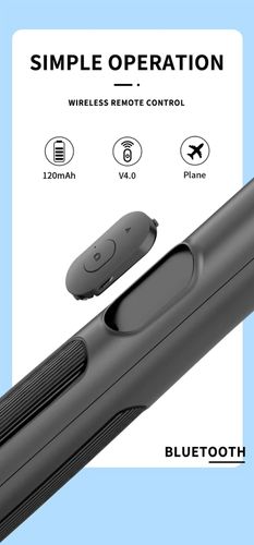 Q06 Selfie Stick ze stopu aluminium 156cm 3 w 1 Bluetooth na Arena.pl