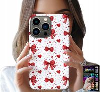 ETUI DO IPHONE 15 PRO - CZERWONE WSTĄŻKI WSTĄŻKA MODNE WZORY