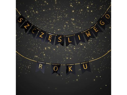 Baner DIY, 16 cm, czarny, literka "M" [stwórz swój baner] na Arena.pl