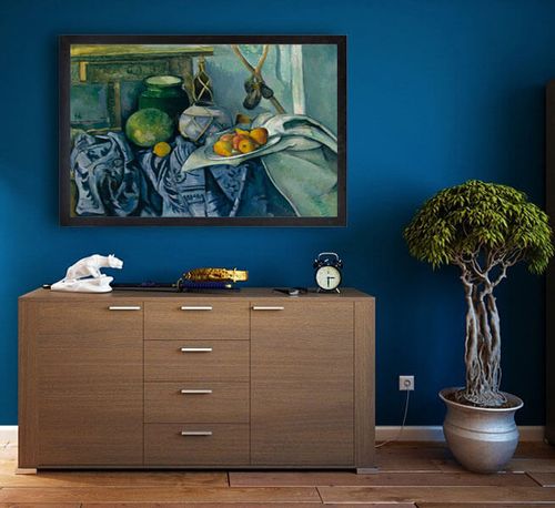 Still Life with a Ginger Jar and Eggplants, Paul Cézanne - plakat 59,4x42 cm na Arena.pl